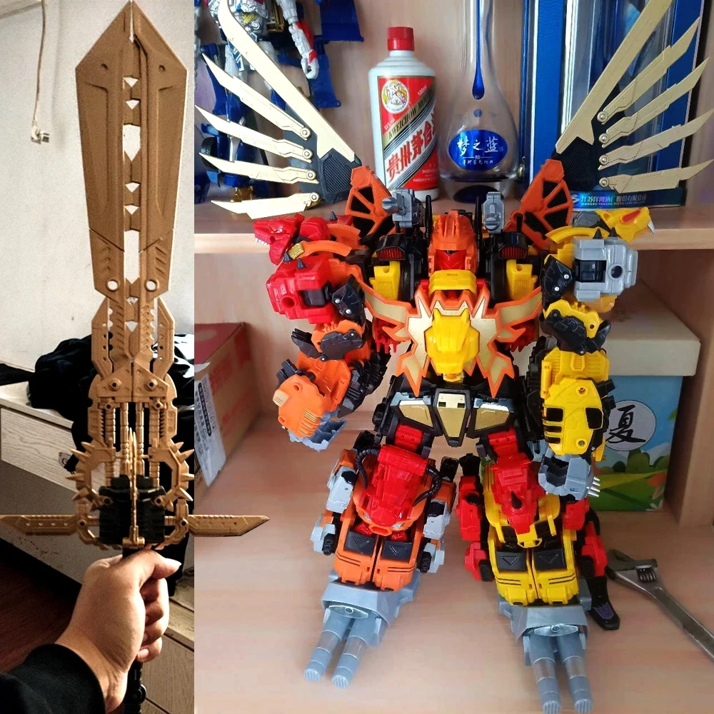 진바오 대형 사이즈 8869 변신 장난감 5IN1 콤바이너 로봇 모델 프레데콘스 램페이지 브롤 스윈들 온슬라우트 모델