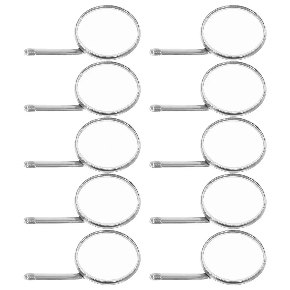 

10Pcs Dental Mirrors Durable Portable Observation Oral Clinic Supply Tooth Mirror Dentist Tools Small Size Tooth Mirror