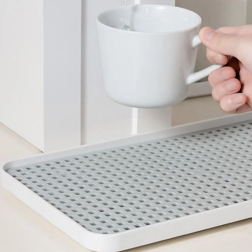 Hot Fruit Dryer Tray Rectangle Tableware Dish Racks Plastic Double-Layer Drain Rack Kitchen Organizer