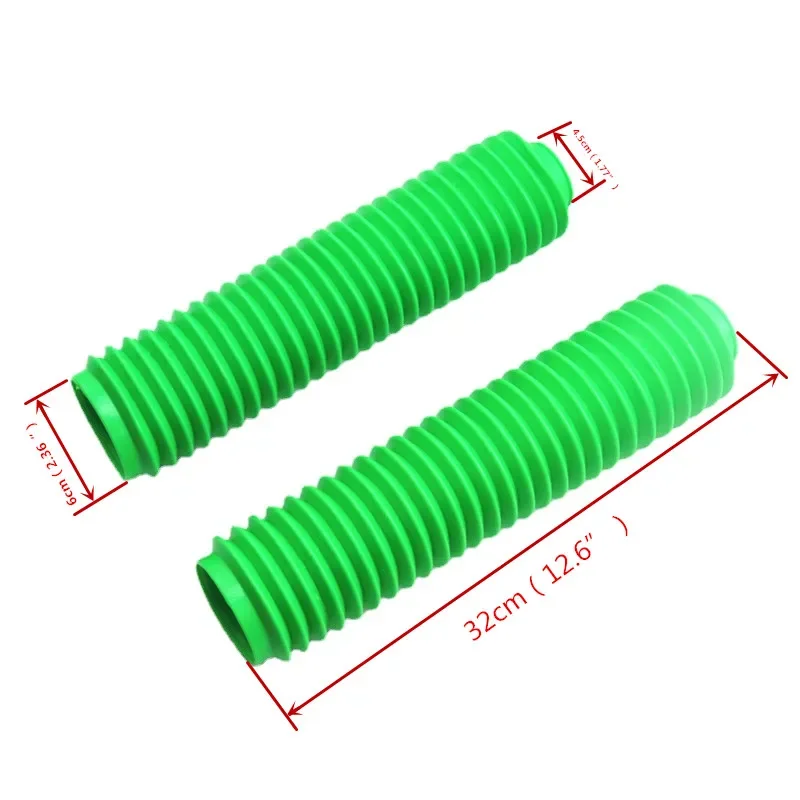 Front Shock 40mm Fork Rubber Green Dust Jacket Cover Dirt Bike Off Road Custom