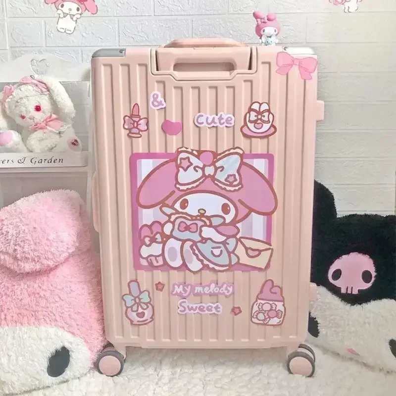 Sanrio Cartoon Cute Cinnamoroll Large Suitcase Sticker Kuromi Hello Kitty Pochacco DIY Decorative Sticker Pack Wholesale