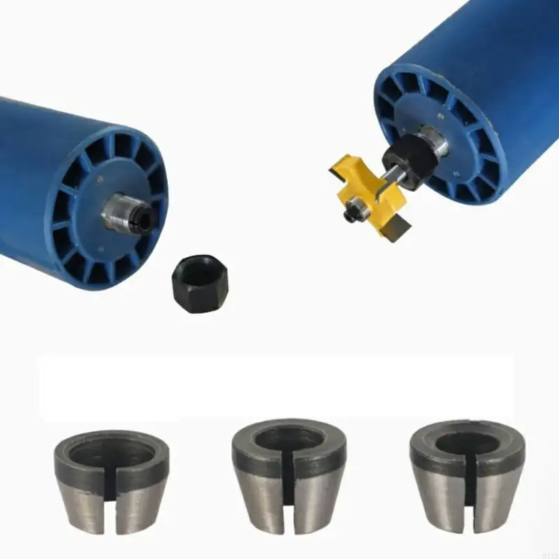 

5pcs Carbon Steel Collet Chuck Set with for Routers Bit Shank Adapter in Engraving Machines Fit 6mm and 8mm M4YD