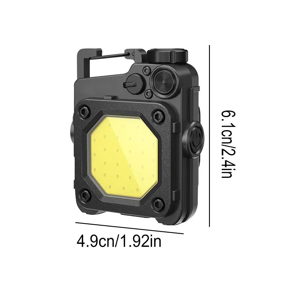 COB Floodlight Ajustável Lanterna Dupla Fonte De Luz Multi Range Iluminação Lanterna Chaveiro Luz Luz De Trabalho De Sucção Magnética Luz