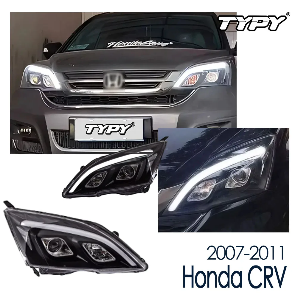 

TYPY New LED Head Lamp Upgrade Modified For Honda CRV 2007-2011 Headlight Dynamic Signal Tail Lamp Auto Accessories