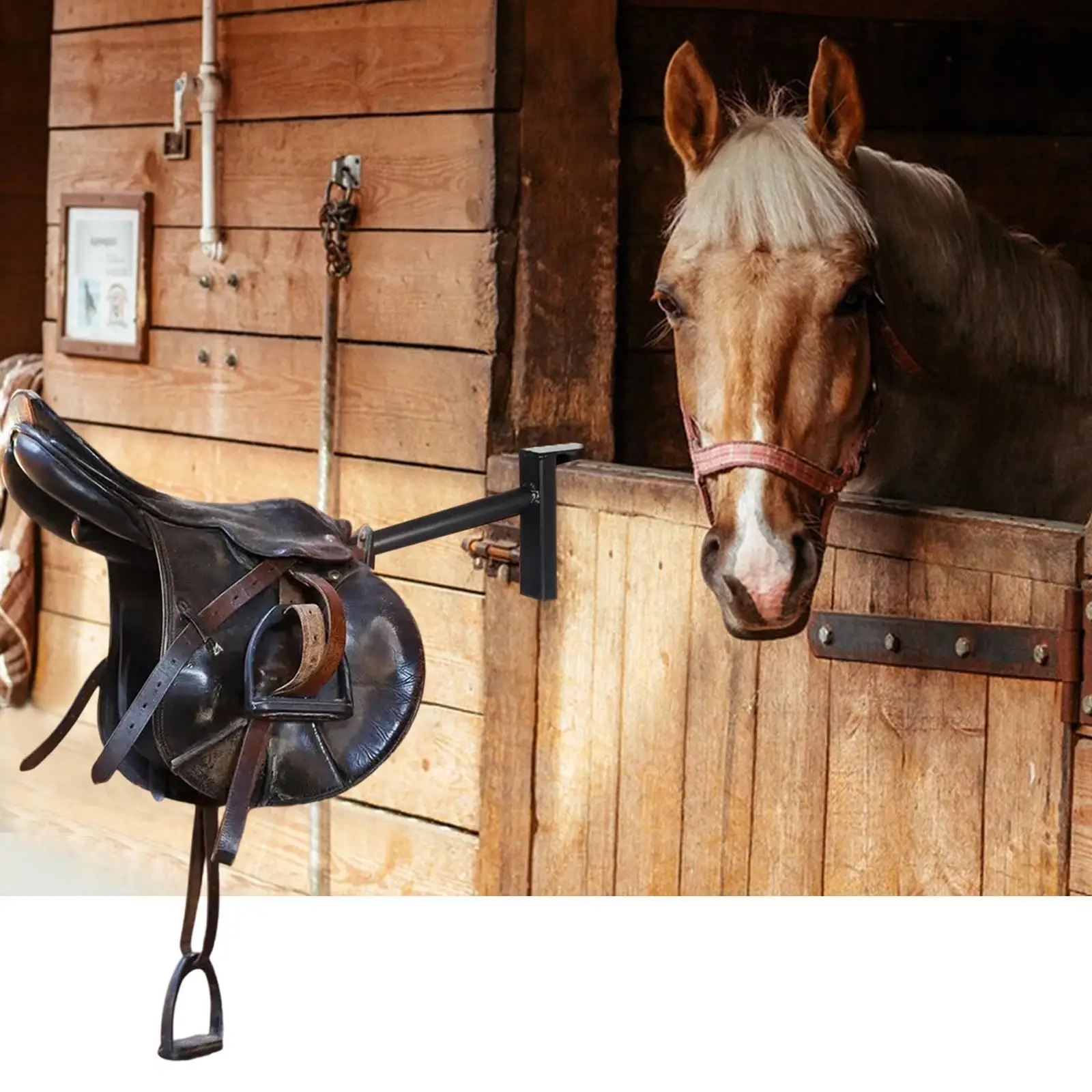 Horse Saddle Rack Stand Storage Accessory Removable Tack Room Display Horse Blanket Hanging Rack Stall Walls Doors Mount