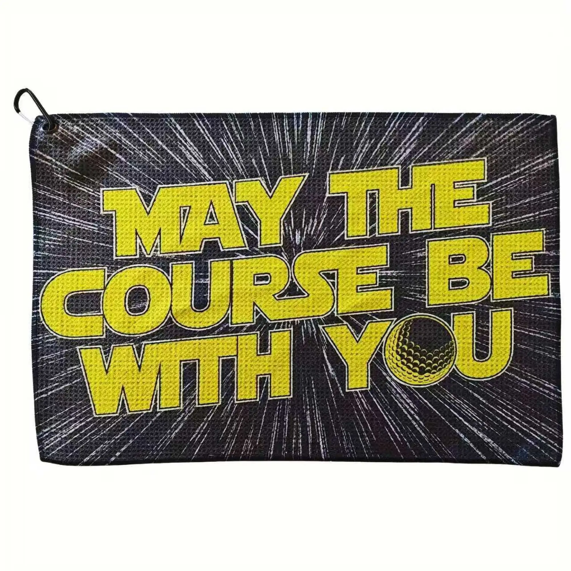 Funny Golf Towels May The Course Be with You Golf Towel Golf Accessories for Men Women Great Birthday Gift Fathers Day
