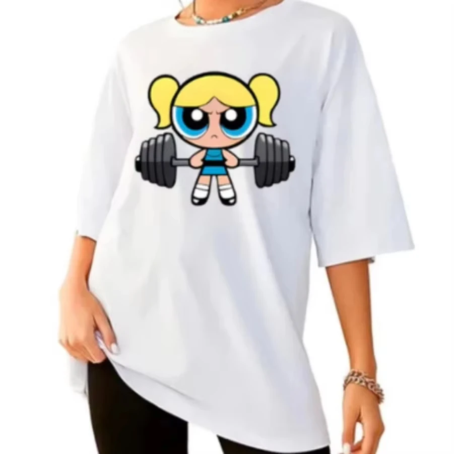 Girls Super Powerful Blouse Training Streetwear T-shirt Women's Shirt Academy Gym Fitness T-shirt
