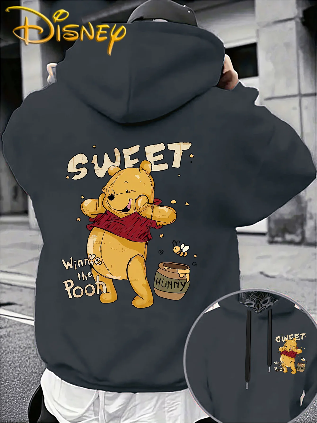 

Disney Winnie The Pooh Pattern Men's Hoodie Autumn Winter Casual Unisex Pullover Sweatshirt Tracksuit Clothing Hoody Oversize