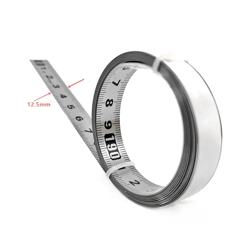 1-2M Stainless Steel Miter Track Tape Measure Self Adhesive Metric Scale Ruler Rust-Proof Durable And Wear-Resistan Ruler