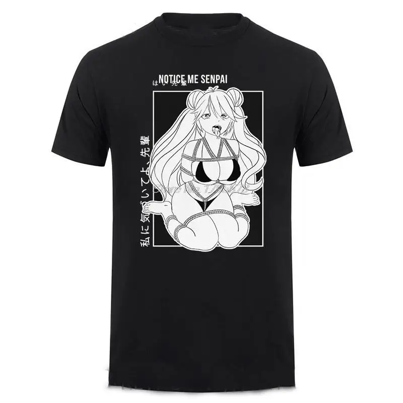 Notice Me-Camiseta Senpai Shibari para hombre, ropa de calle de algodón, estilo Harajuku