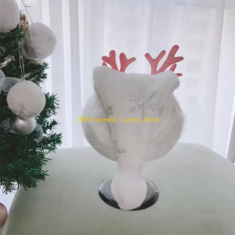 Q39C Sang Trọng Giáng Sinh Santa Trang Phục Nón Kỳ Nghỉ Lễ Giáng Sinh Trang Phục Hóa Trang Mũ Sừng Hươu Cho Nữ Kid Girl Tiệc