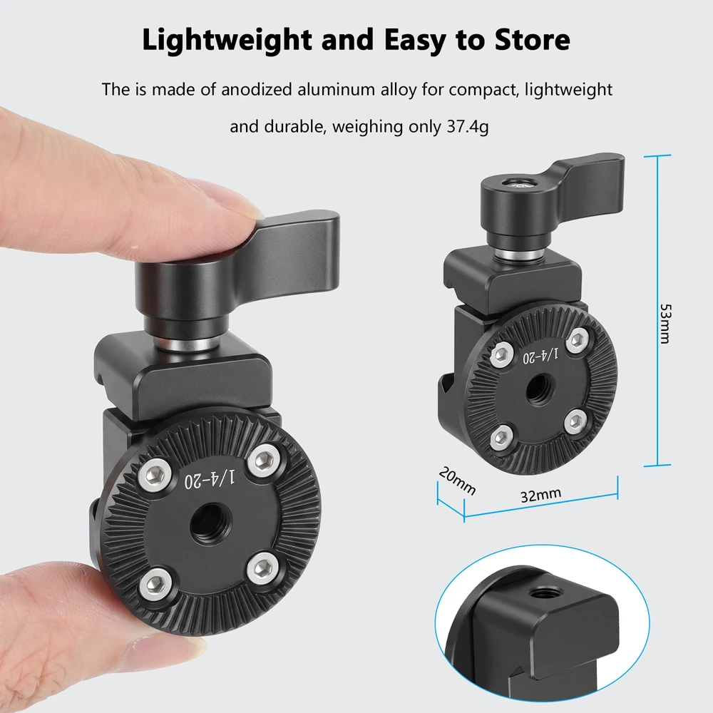 CAMVATE NATO Clamp Clip With ARRI Rosette 1/4
