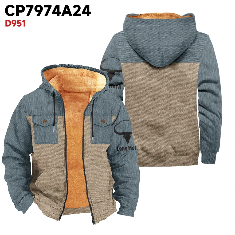 Trendy outdoor sports style men's winter coat, with slim fit and plush insulation