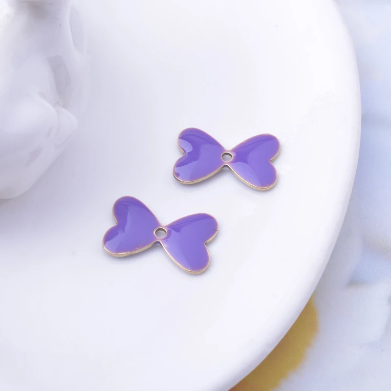 30 Stück Kupfer-Charms mit beidseitiger Emaille, rote Korallen-Anhänger, Verbinder für DIY-Schmuck- und Ohrringherstellung – Detail 8