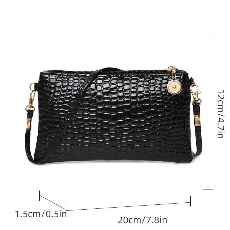PU Fashion Women Shoulder Bag Designer Crocodile Pattern Phone Coin Purse Girls Handbag Tote Bag Purses and Handbags image 2