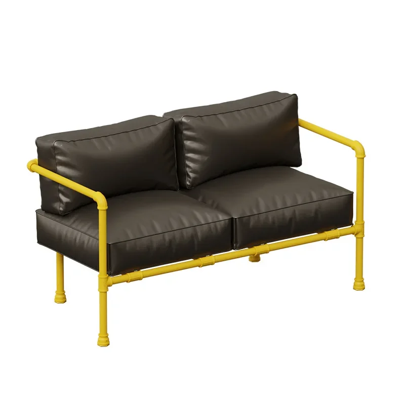 Industrial style bar barbecue shop negotiation table and chair cafe restaurant pub fabric sofa seat combination solid wood