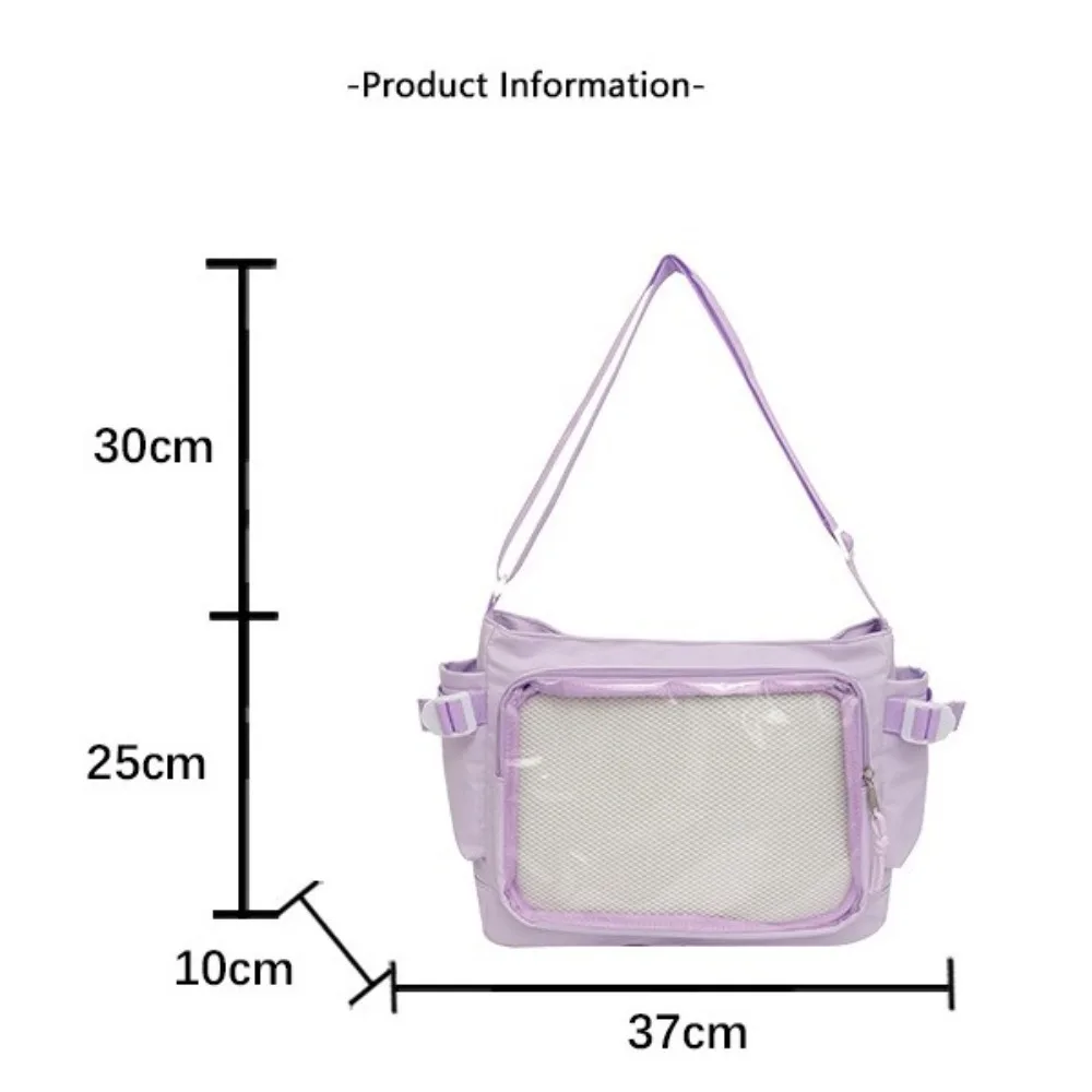 Fashion Transparent Ita Bag Large Capacity College Style Shoulder Bag Canvas Jk Handbag Women Tote Bag College Style image 4