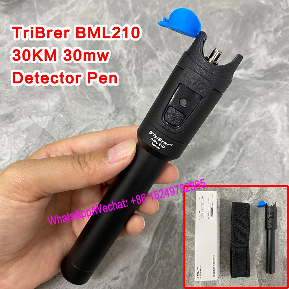 

TriBrer BML210 30KM VFL Fiber Optic Visual Fault Detector Pen 30mw Optical Fiber Test Pen Light Pen Visible Light Source