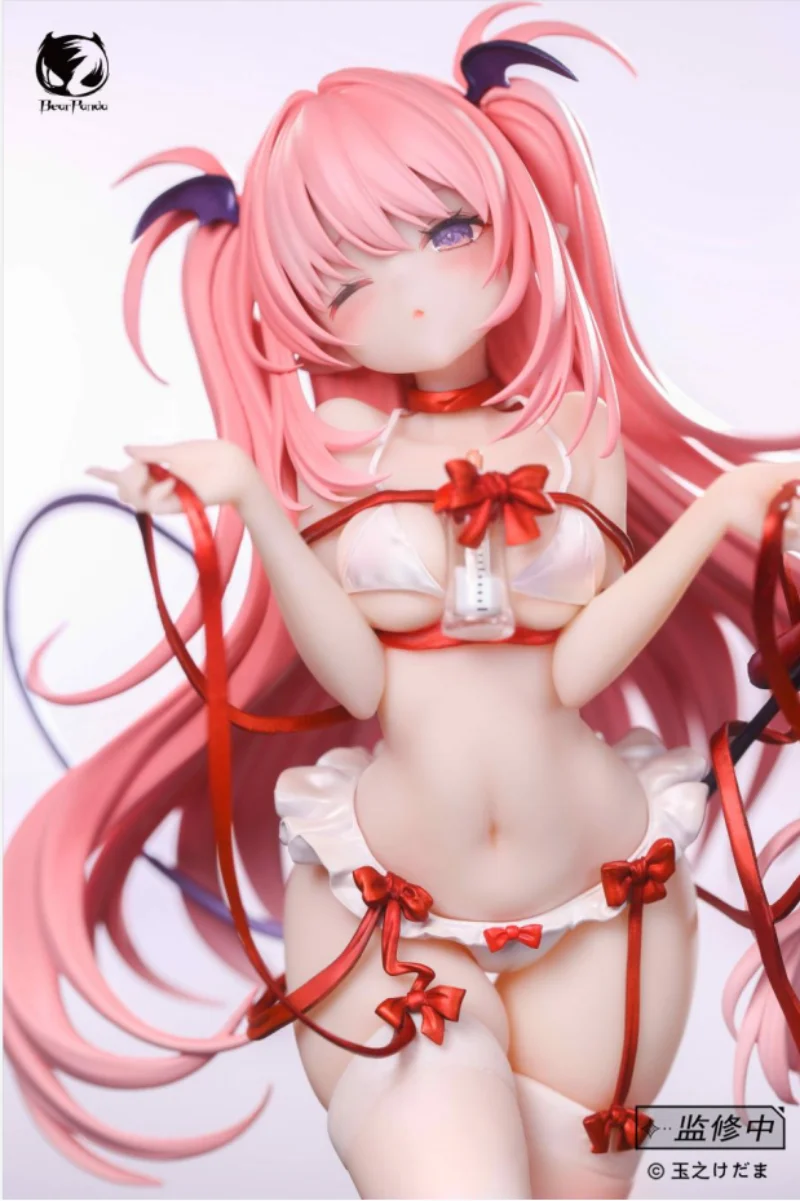 Spot Goods Sweet Lingerie Lady Anime Statue Red Heels Fluffy Hair Decor Plain White Background Tabletop Ornament