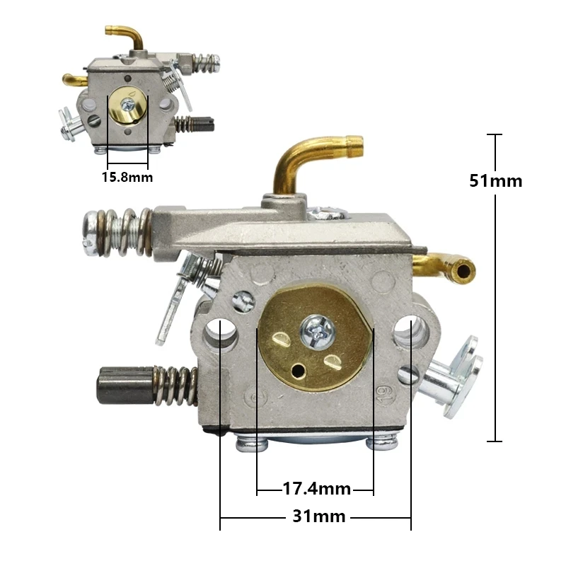 1Pcs Carburetor Fit for MP16 45CC 52CC 58CC Chainsaw Carb 2 Stroke Engine 4500 5200 5800 Chainsaw Gasoline Garden Tools