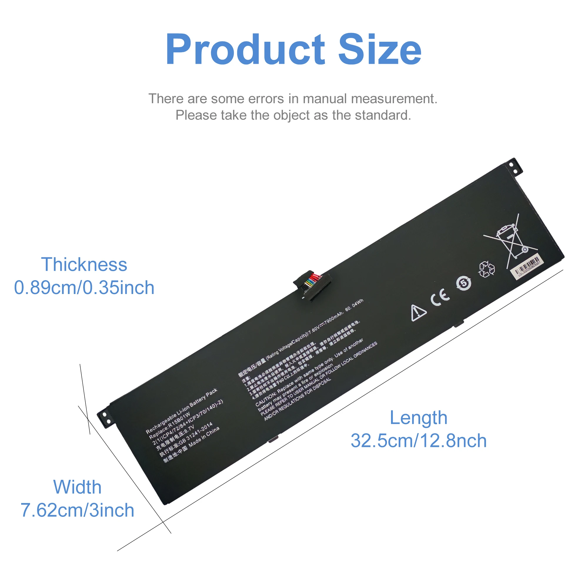 LOLG R15B01W Laptop Battery For Xiaomi Pro 15.6 Inch Series TM1701 171501-AQ TM1707 Notebook 7900mAh/60.4WH Free Tools