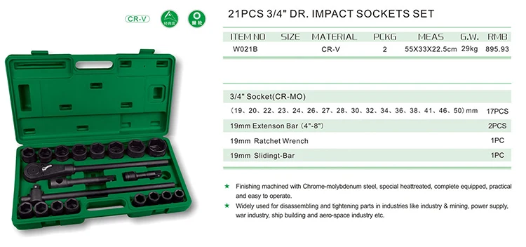 21 stücke 20mm fabrik preis schwere schwarze handwerkzeuge tragbare reparatur kit steckschlüssel set mit kunststoff box und ratsche griff