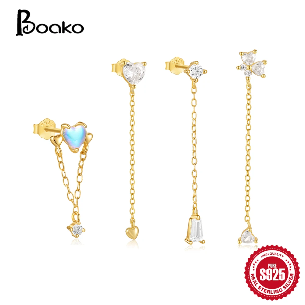

Женские серьги из серебра 925 пробы, с длинной цепочкой
