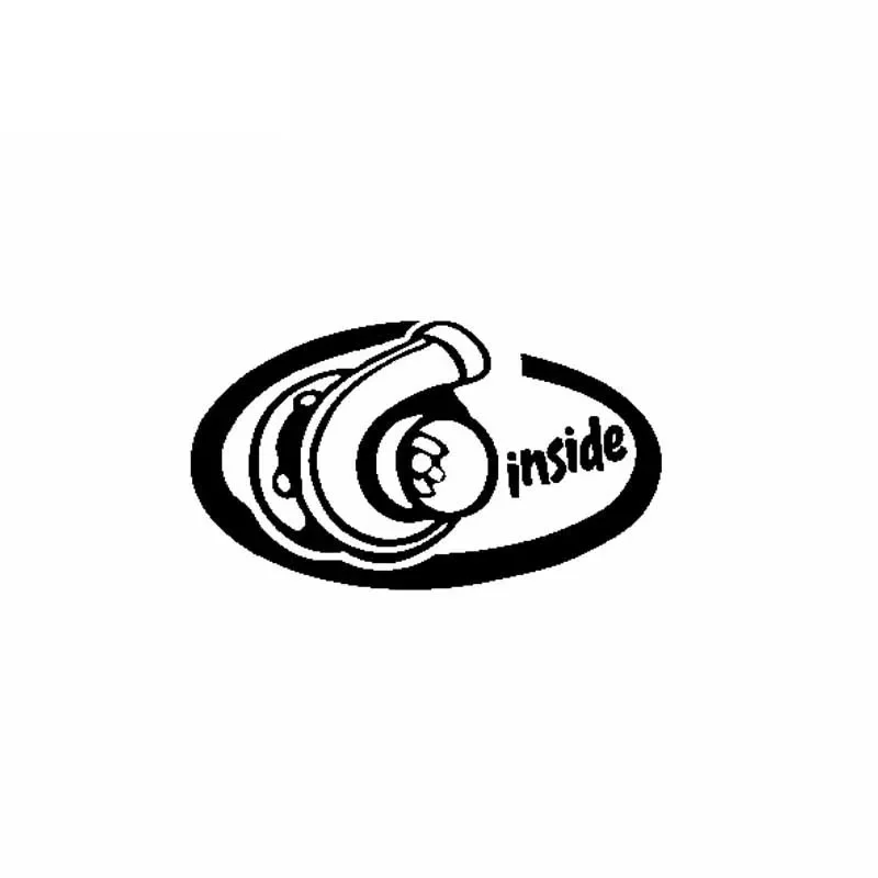 

Turbo Fashion Sticker Car Sticker Cover Scratch Personalized Car Decal Pvc Sticker for Various Models Black/white, 16CM *9CM