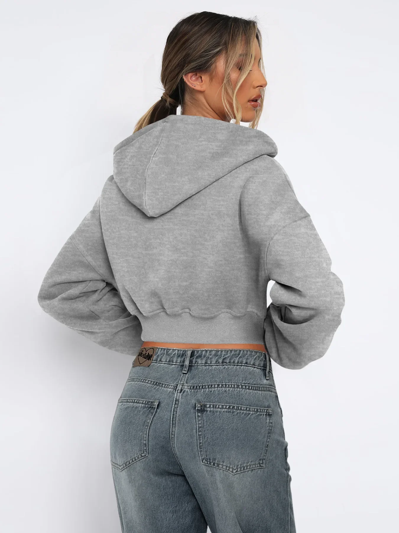 2025 Fall Winter New Arrival Women's Long-Sleeve Hoodie Zip-Up Cardigan Hooded Casual Jacket for Women Y2k Clothing Tops