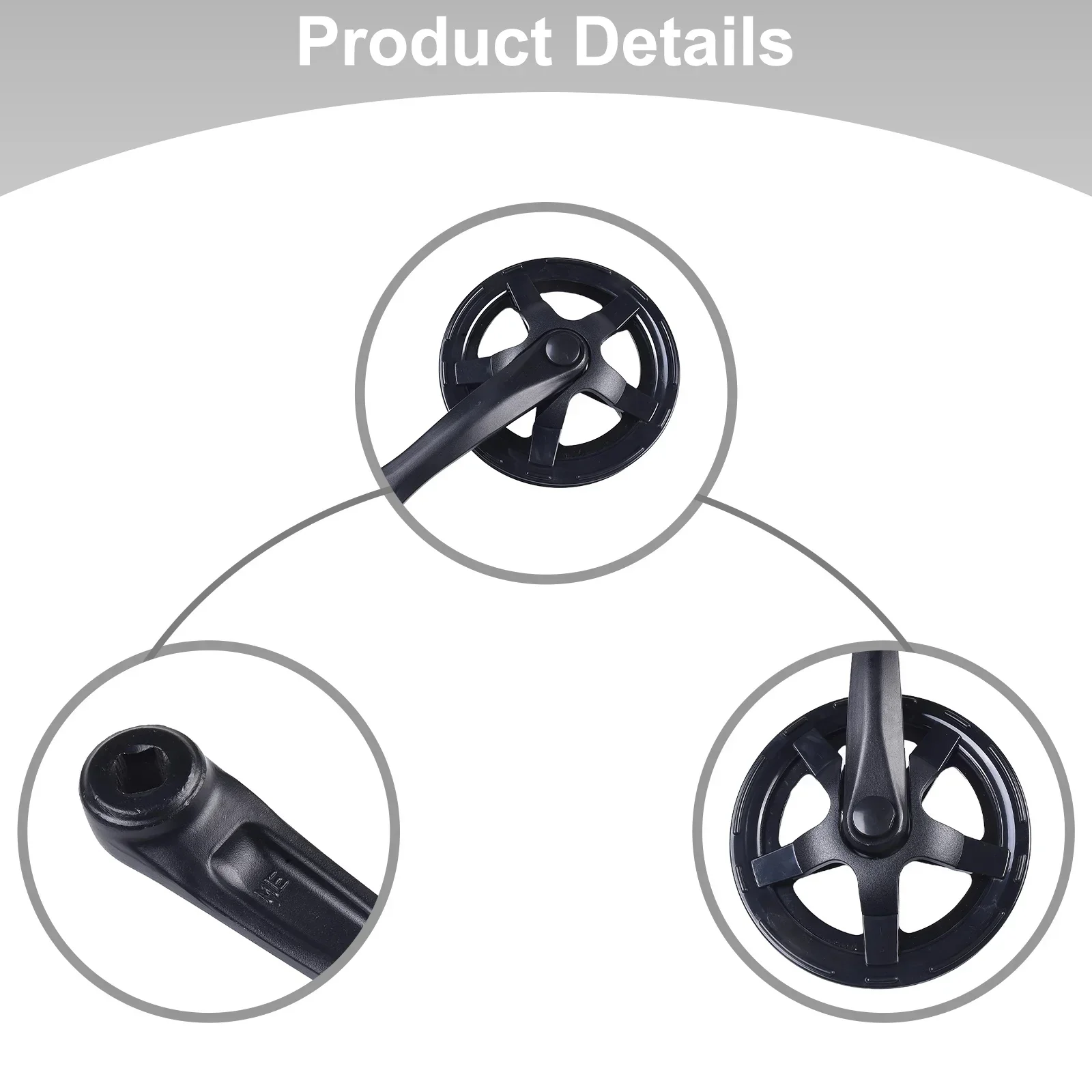 

Electric Bike Bike Crankset High-quality 170MM 40 52T Black Easy To Install For Square Hole Good Compatibility