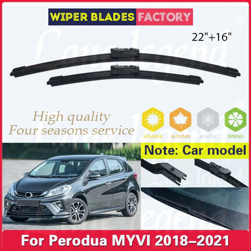 Car Wiper Blade Front Windscreen Windshield Rubber Refill Wiper For Perodua MYVI 2018 2019 2020 2021 22