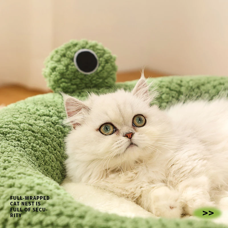 New Pet Nest Small Frog Series Cat and Dog Nest Comfortable and Warm Pet Nest Autumn and Winter House Nest