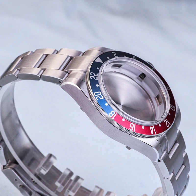 HEIMDALLR GMT Cassa per orologio Orologio subacqueo in acciaio inossidabile Vetro zaffiro 200 m Impermeabile adatto Seiko mod per movimento automatico NH34