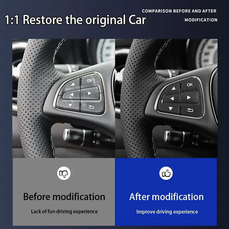 Car Styling Steering Wheel Button Cover Trim For Mercedes Benz A B C GLA GLC GLE GLS CLA W176 W246 W242 W205 W117 W156 X253 W166