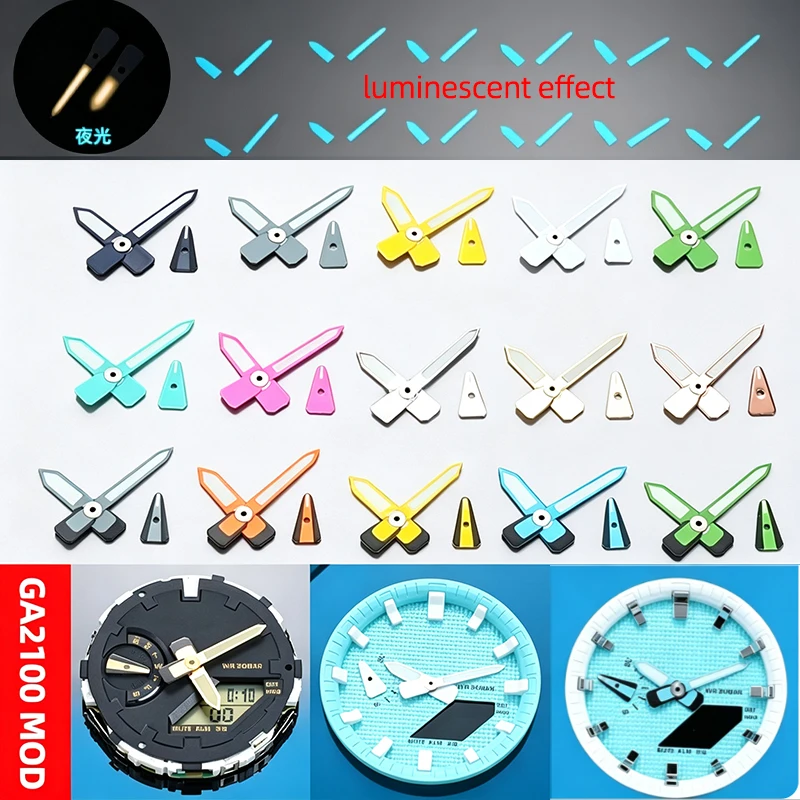 GA2100 MOD Watch Pointer DIY For Casioak Farmhouse Oak GA-2100 GA-2110 GA-B2100 Pointer Diy Luminous Hour Hand Minute Hand Parts