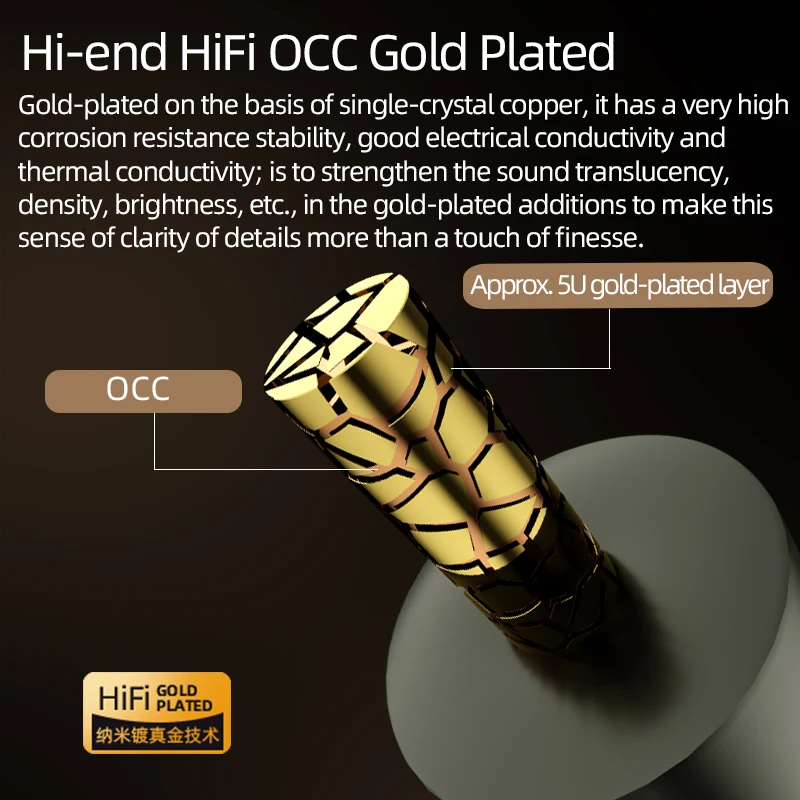 Audio Cable HiFi 3.5 to 2RCA Cord High Quality OCC Gold-plated Core 3.5mm to Dual RCA Male Jack Cable for HiFi Systems Amplifier