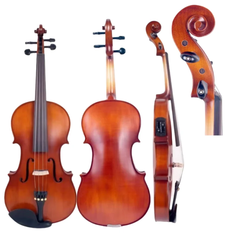 Perfect Electric Acoustic Viola Grade Brown Varnish Colors Song 15-16', Powerful Sound