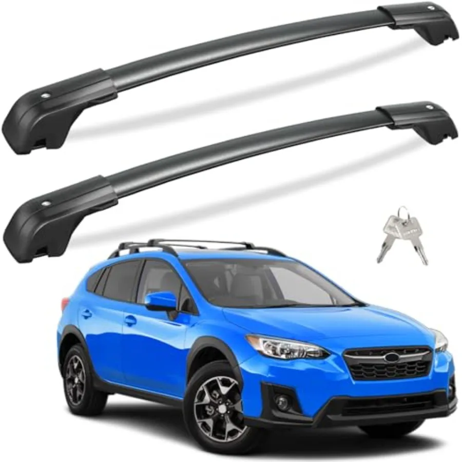 

330lbs All Aluminum Roof Rack Cross Bars Compatible with Subaru Crosstrek 2018-2023 Impreza 2017-2023 with Side Rails Lockable