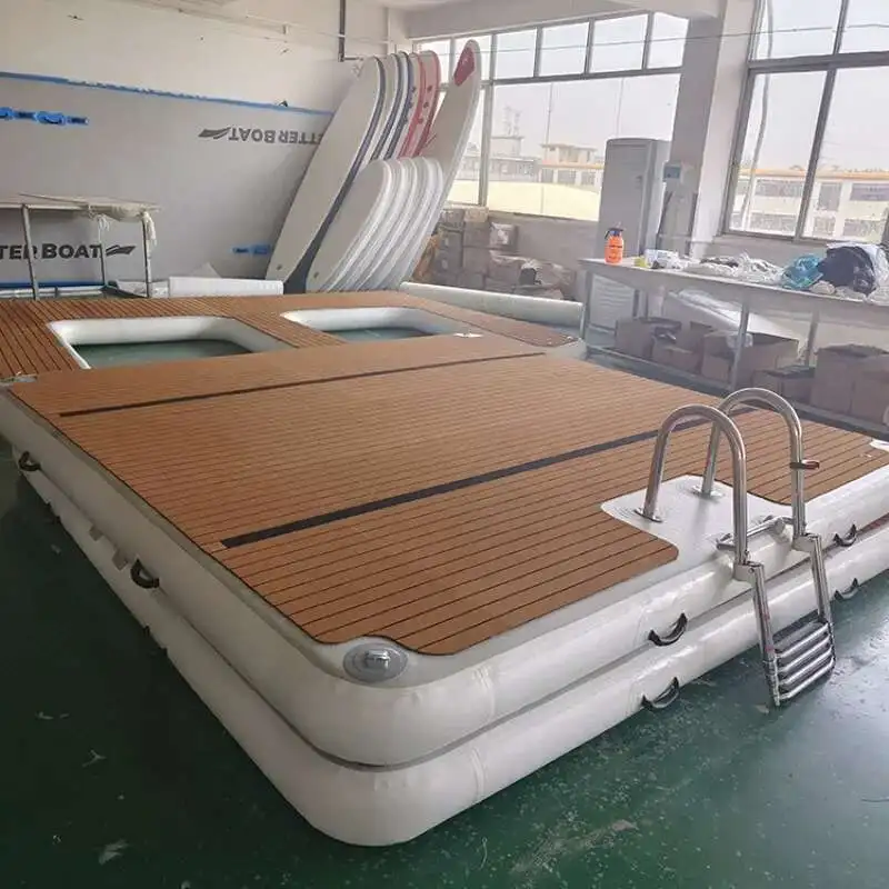 Brushed Air Cushion Magic Carpet Water Bed Sea Fishing Platform InfIatable Ating Row Pool