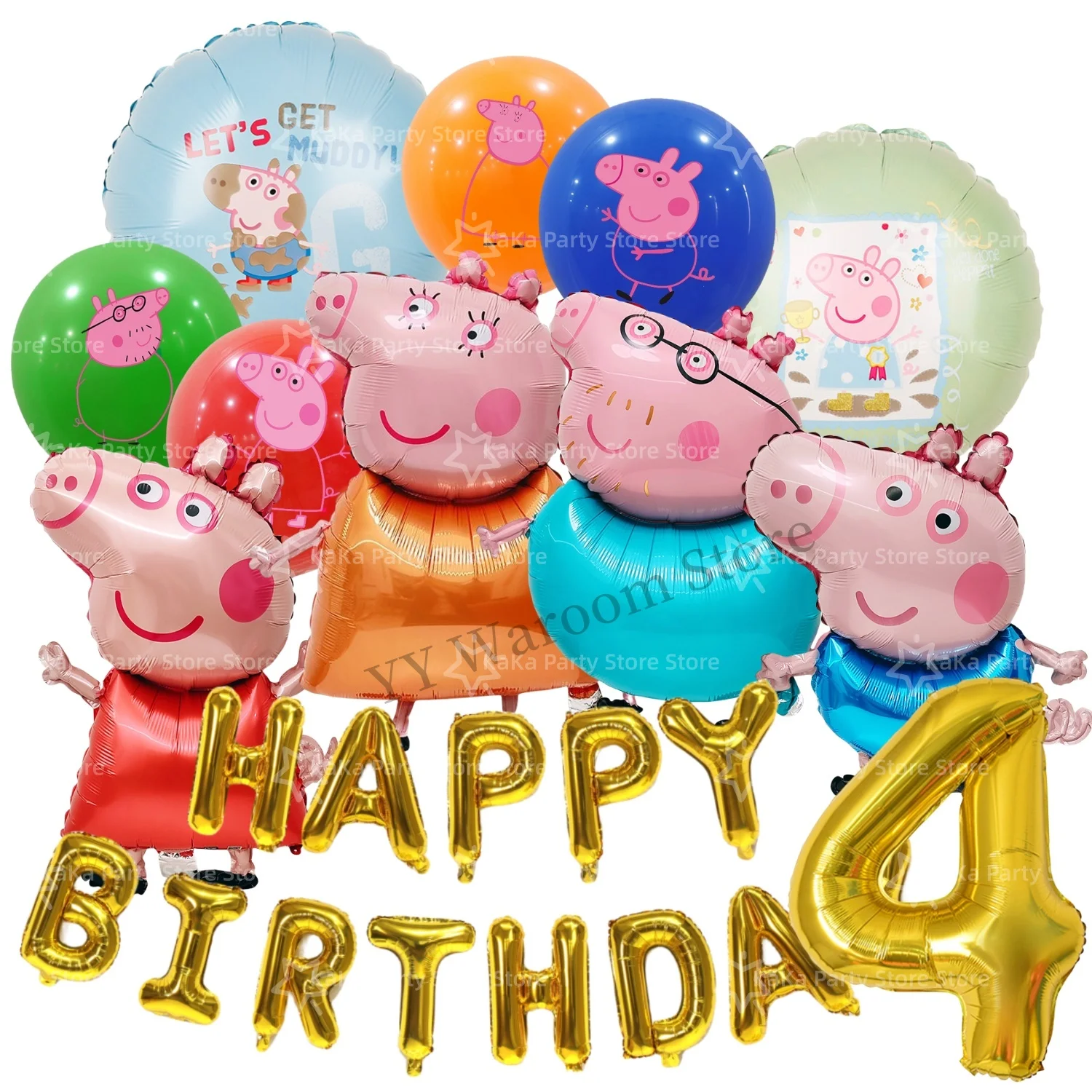 Rosa Schwein Geburtstagsparty Dekoration Einweg-Tischgeschirr Tischdecke Teller Becher Servietten Taschen Baby-Shower Schweinefamilie Partyzubehör