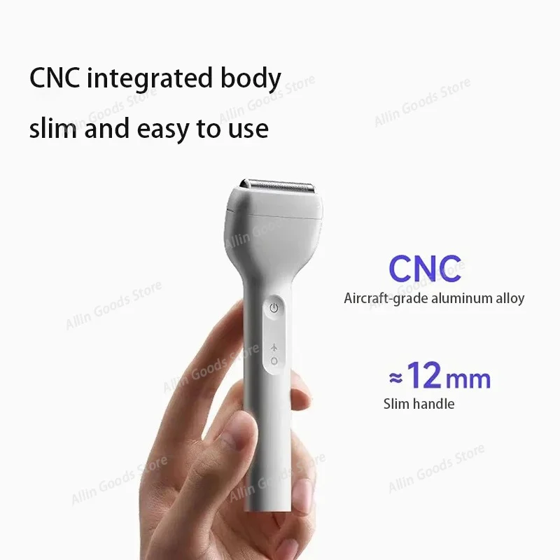 Single blade linear drive electric shaver sleek design outstanding performance 12mm thin body 120 mins lasting runtime