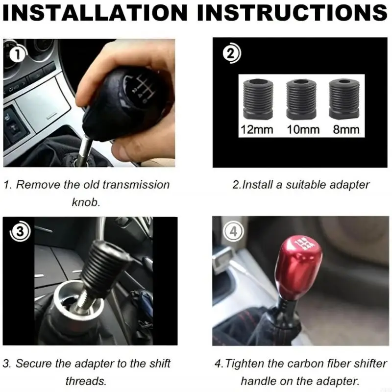  Universal Fit Aluminum Gear Shifts Knob Manual Transmission Knob Upgrades for Car Provide Smooth & Comfortable Shifting