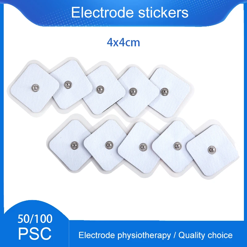 50/100Pcs Self Replacement Muscle Stimulator Electrodes Tens Massager Pads for Electric Tens Digital Therapy Machine Slimming