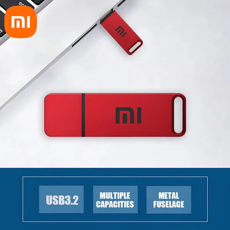 محرك فلاش Xiaomi 16 تيرا بايت USB 3.2 عالي السرعة نقل معدني من النوع C U Flash SSD محرك فلاش صغير محمول ذاكرة مقاومة للماء محرك U
