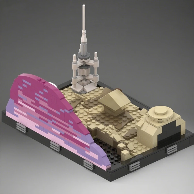 405pcs MOC Binary Sunset Diorama Episode Space Battle Ultimate Collector Galaxy SciFi Model Building Blocks Castle Fan Toy Gift