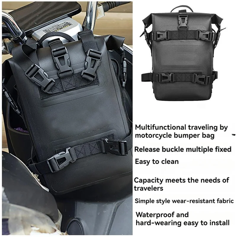

Motorbike Rear Rack Trunk Storage Bag Waterproof Motorcycle Bumper Bag With Shoulder Strap Riding Tools,Cycling Backpack