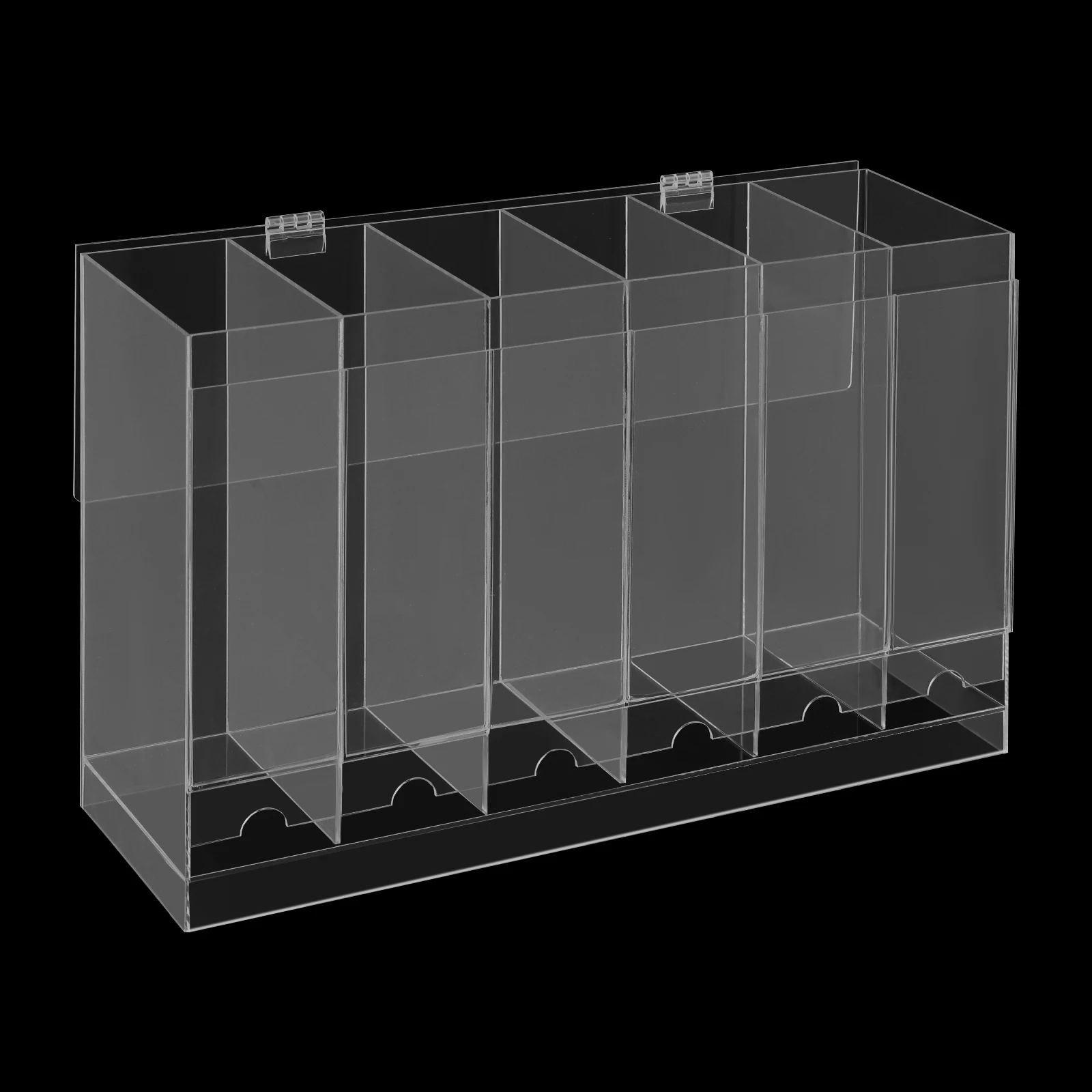 6 فتحات من الأكريليك الداعم حزمة موزع بطاقة حزمة موزع مع غطاء منظم TCG قابل للتكديس لحزم بطاقات التداول حزمة معززة #6