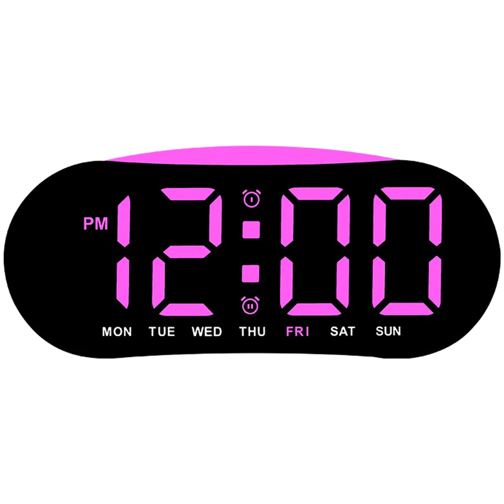 Modern LED Digital Alarm Clock With Day Date Display Multifunctional Options  Large Digital Wall Clock Temp Date Week Display