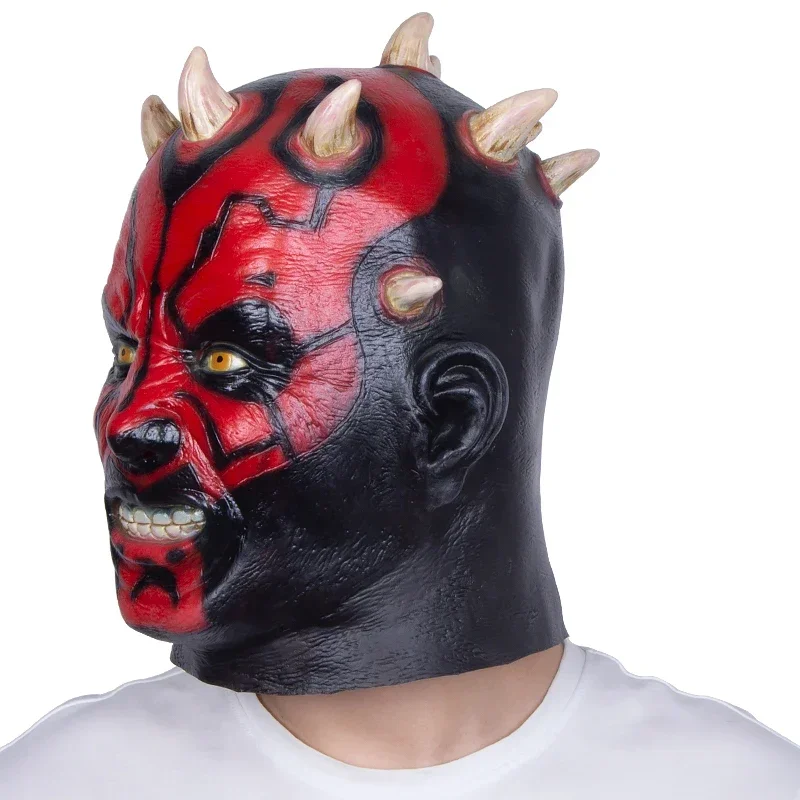 Scary Mask Darth Maul Movie Character Latex Full Head Headgear Halloween Cosplay Party Costume Props V