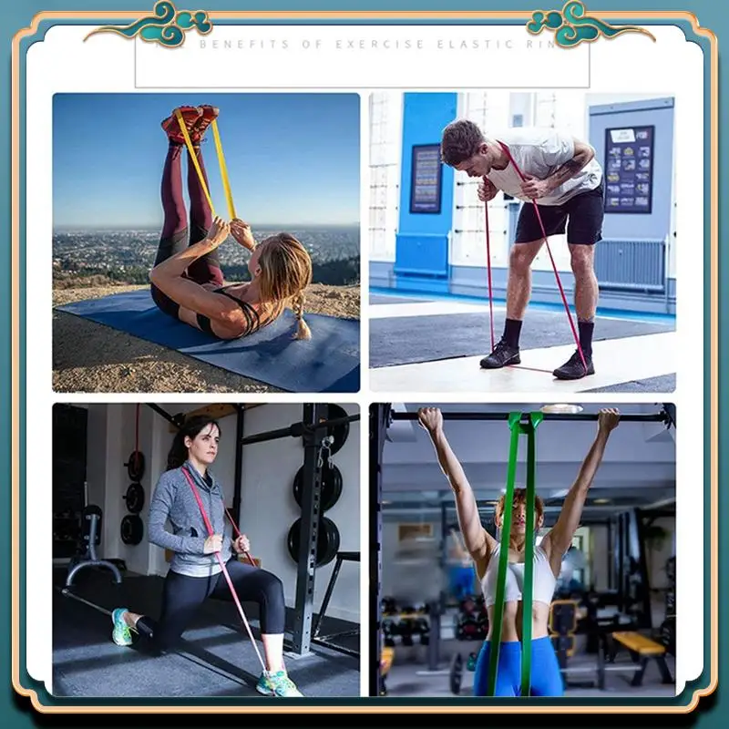 Latest Tough Latex Resistance Band Elastic Exercise Strength Pull-Ups Auxiliary Band Strengthening Train